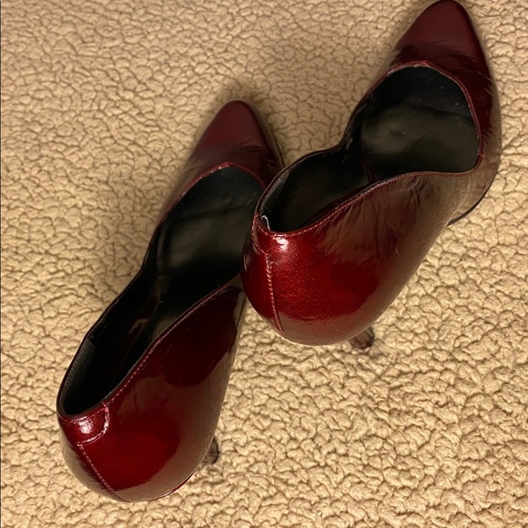 Nine West 9B Ruby Red Heels Good Condition - Picture 3 of 5